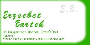 erzsebet bartek business card